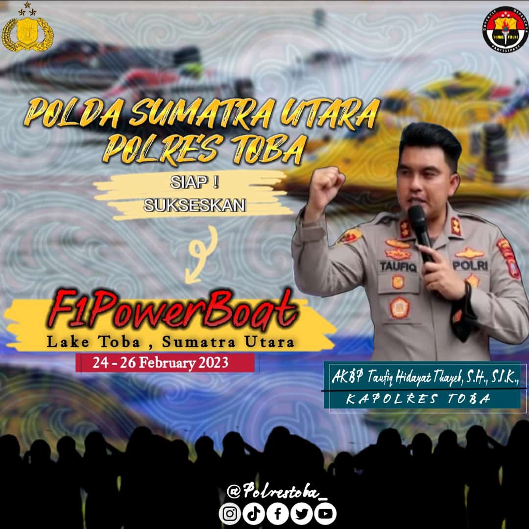 Polres Toba Sosialisasikan Event Bertaraf Internasional Melalui Medsos dan Medol