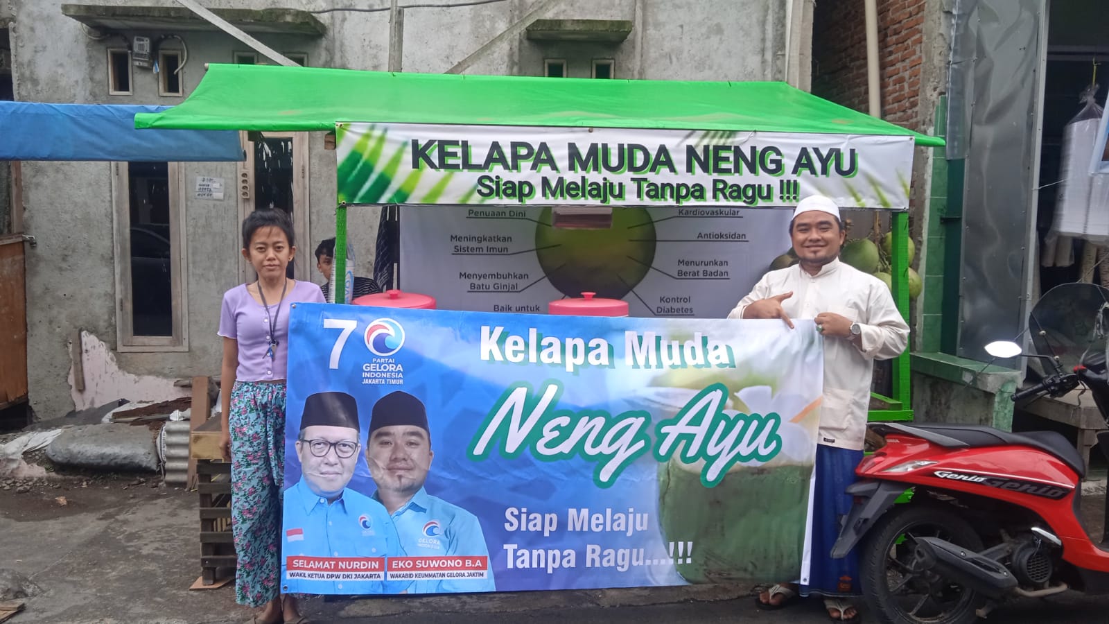Bantu Pelaku UMKM , Bacaleg Partai Gelora Jakarta Timur Eko Suwono B.A Berikan Pengarahan Dengan Baik