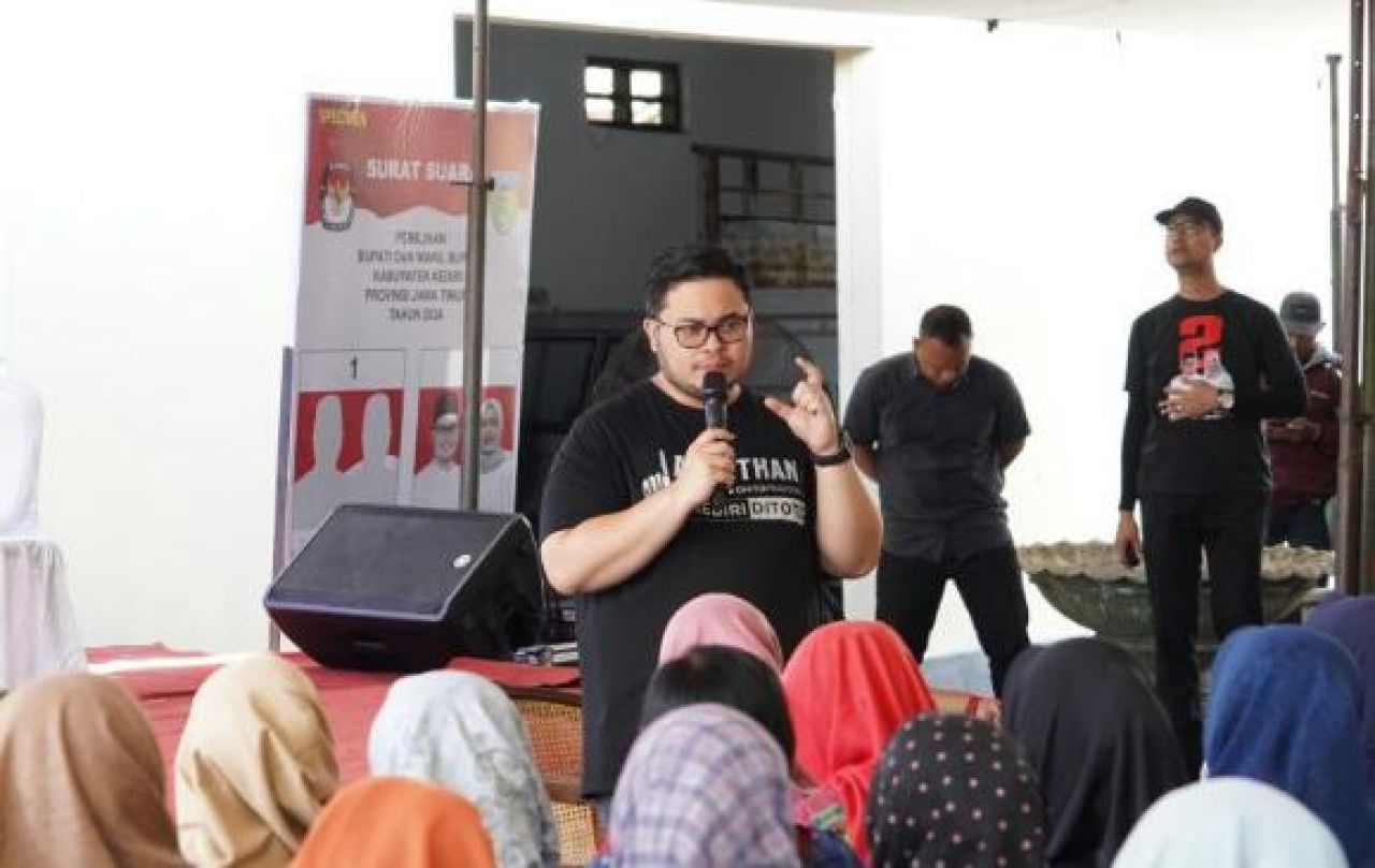 Cabup Kediri Mas Dhito Ajak Masyarakat Dukung dan Doakan Prabowo-Gibran
