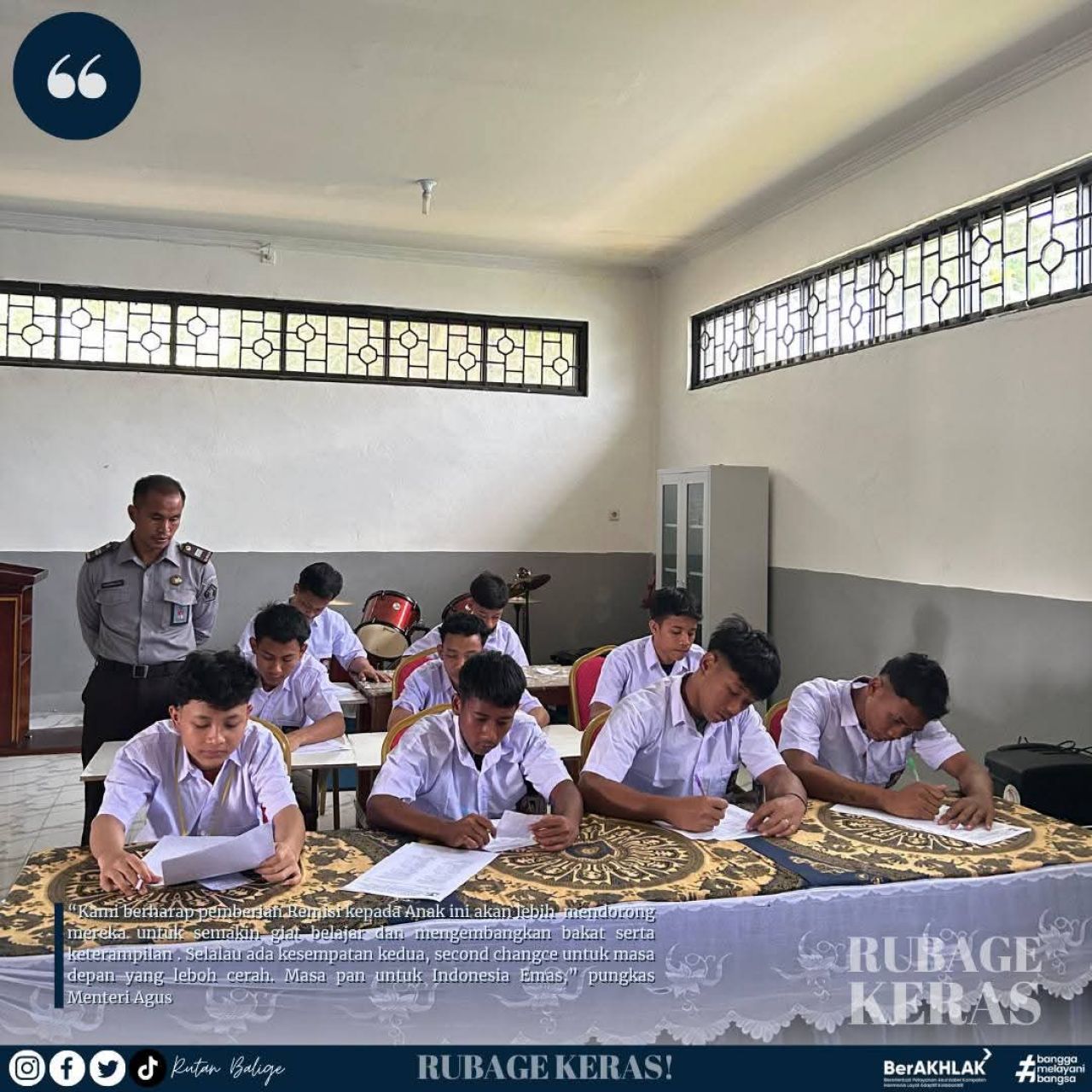 Dalam Hitungan Hari Memperingati Hari Anak Nasional, Jangan lupakan Anak Yang Saat Ini Ada di Dalam Lembaga Pembinaan.