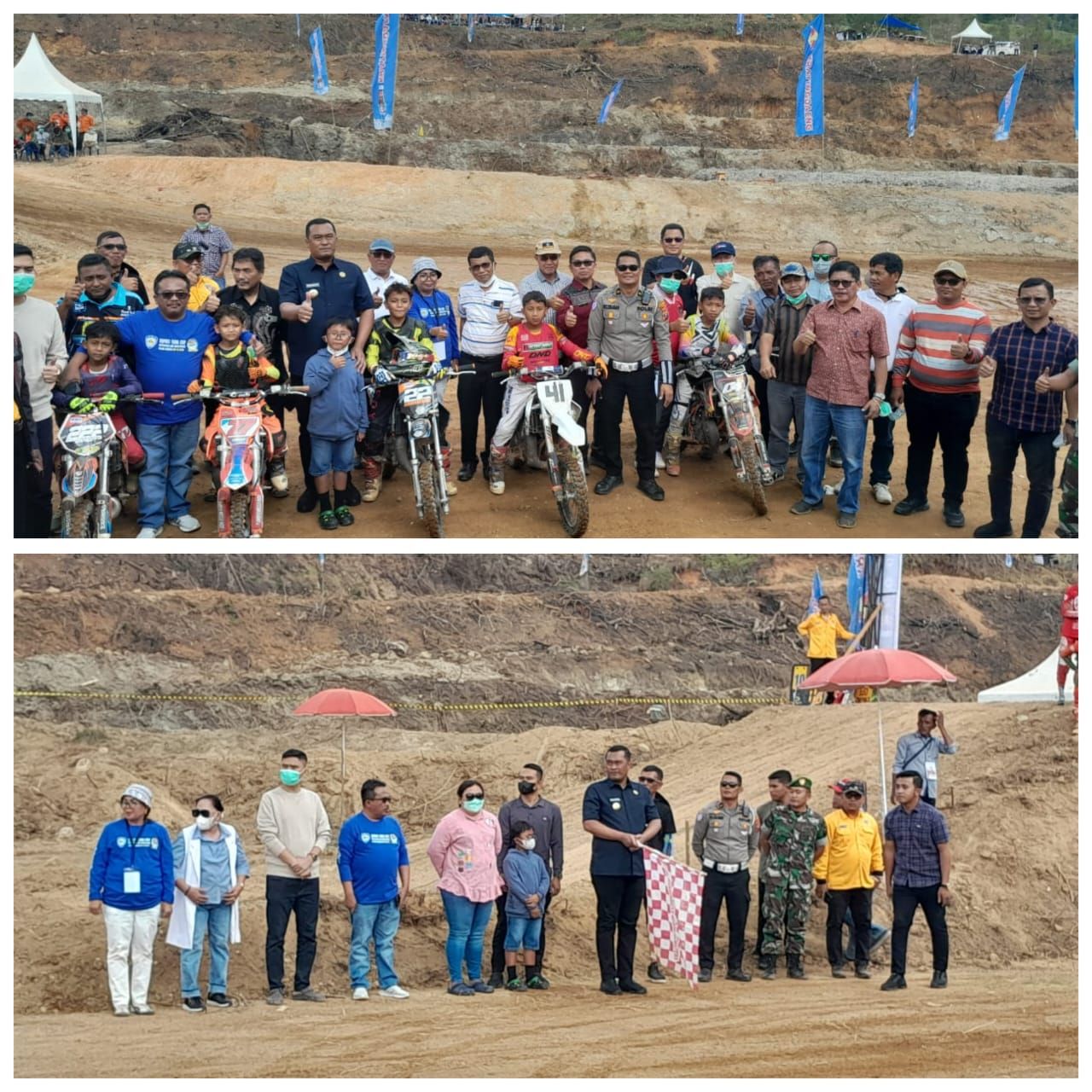 Bupati Toba Kibar Bendera, Tanda di Mulai Event Motocross dan Grasstrack Bupati Toba Cup 2025