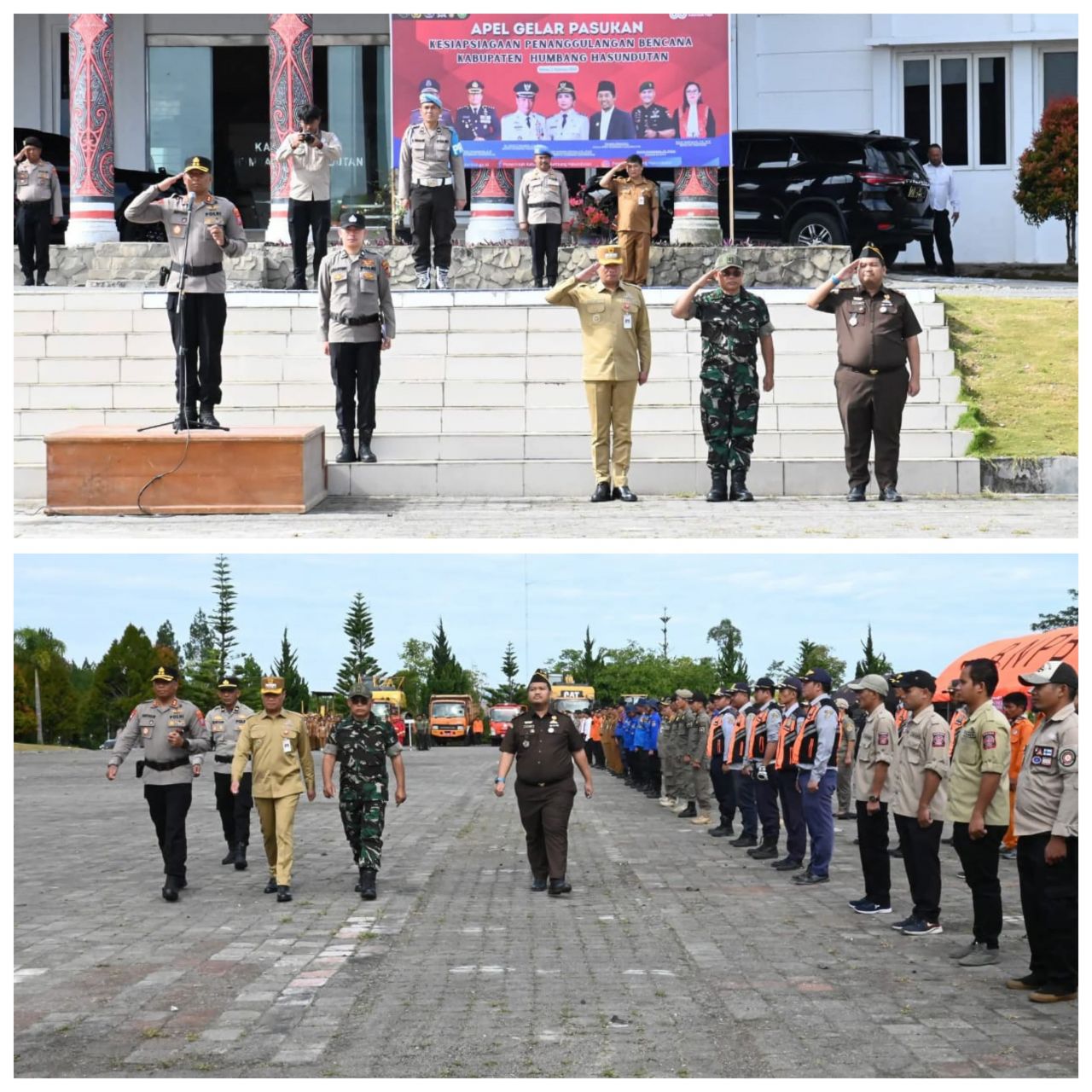 Kapolres Pimpin Apel Gelar Pasukan dan Peralatan Kesiapsiagaan Penanggulangan Bencana