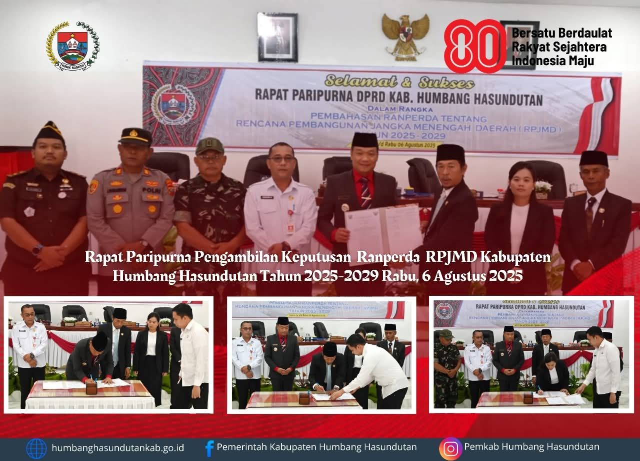 Perda RPJMD Kabupaten Humbang Hasundutan 2025-2029 Ditetapkan