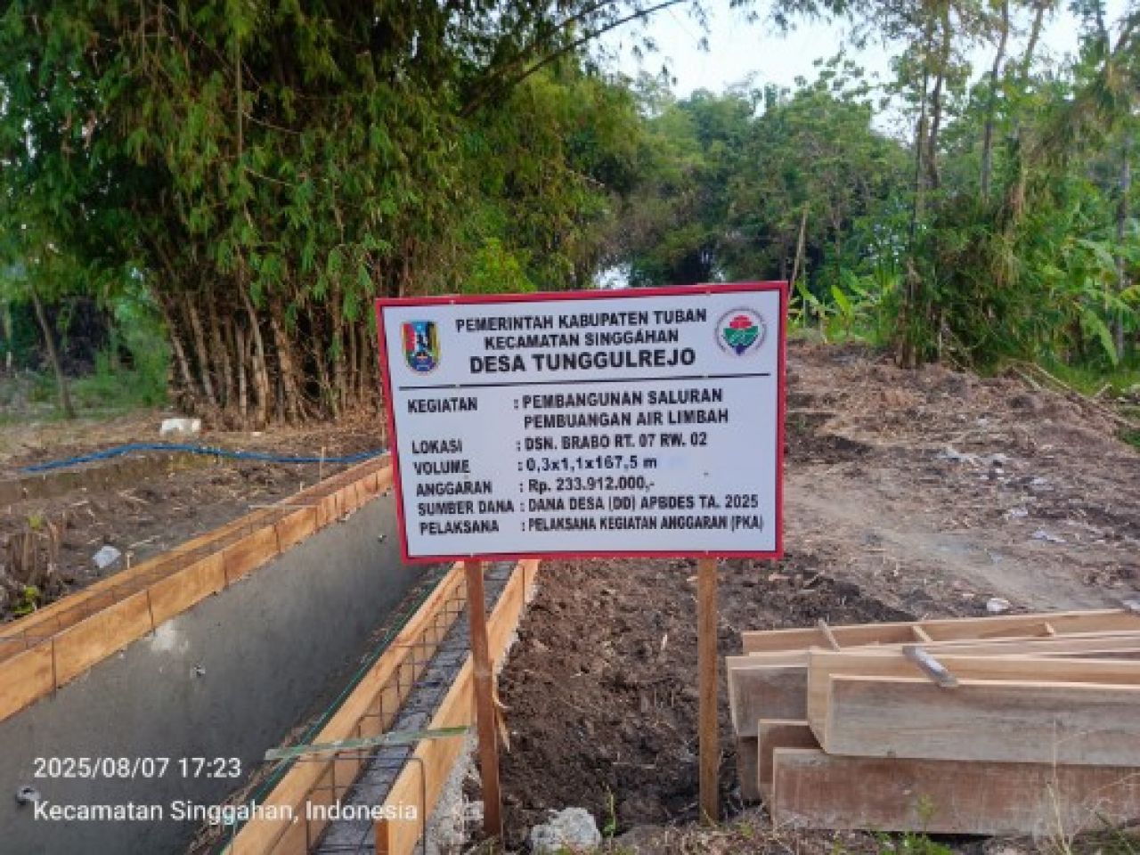 Proyek Saluran Limbah di Tuban Menelan APBD Ratusan Juta, Pihak Inspektorat Lempar Tanggung Jawab Pengawasan