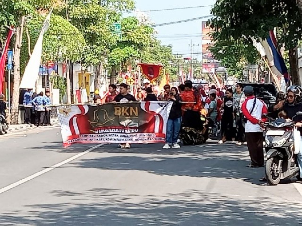 BKN Bojonegoro Sukses Gelar Pawai Budaya Spektakuler Rayakan HUT ke-80 RI