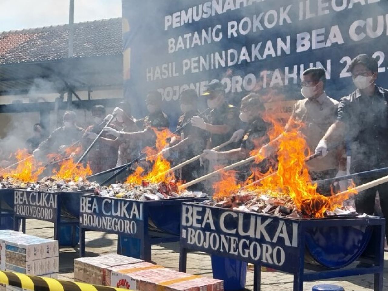 Pemusnahan 8,51 Juta Batang Rokok Ilegal di Bojonegoro, Upaya Bea Cukai Amankan Keuangan Negara