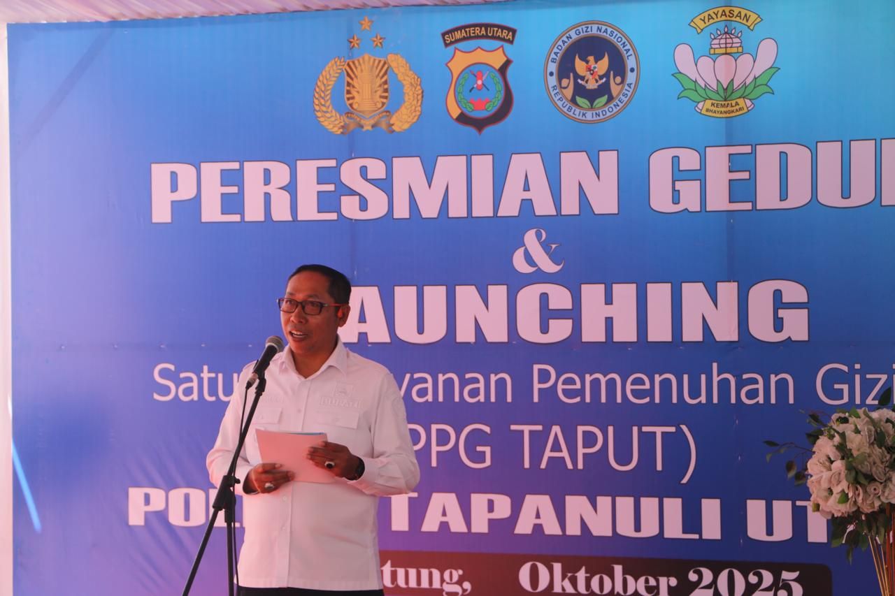 Bupati Tapanuli Utara Dampingi Wakapoldasu Launching Satuan Pelayanan Pemenuhan Gizi (SPPG) Polres Taput