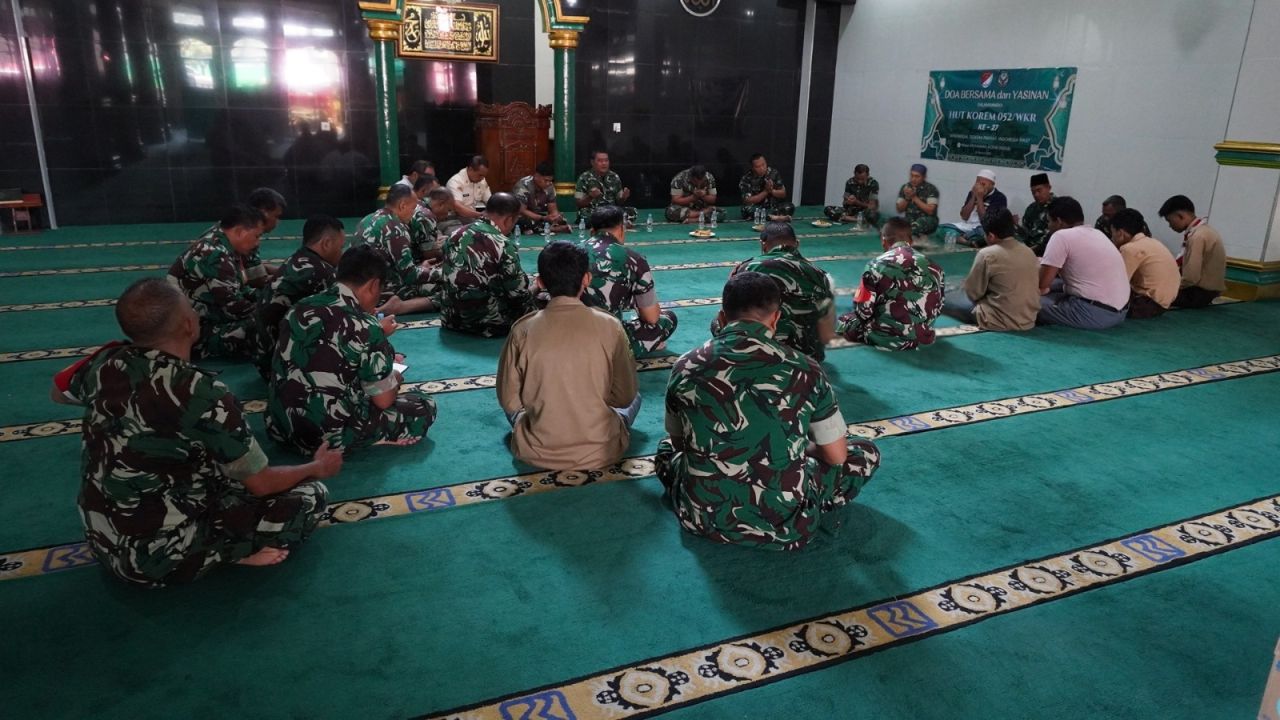 Kodim 0502/Jakarta Utara Gelar Doa Bersama dan Yasinan Dalam Rangka HUT ke-27 Korem 052/Wijayakrama