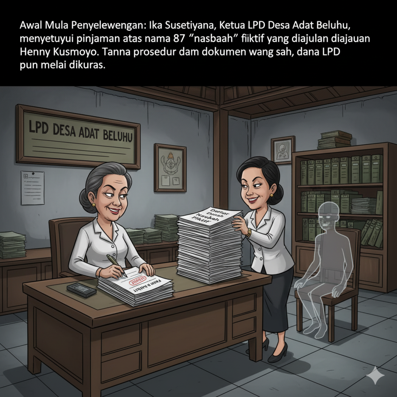 Modus Pinjaman Fiktif: Ketua LPD Beluhu Karangasem dan Wiraswasta Didakwa Rugikan Negara Rp 20 M