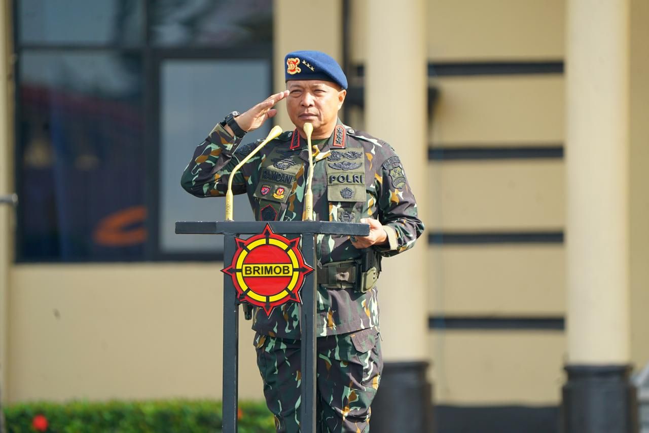 Semangat Kepahlawanan Membara di Upacara Hari Pahlawan ke-79 Mako Brimob Kelapadua