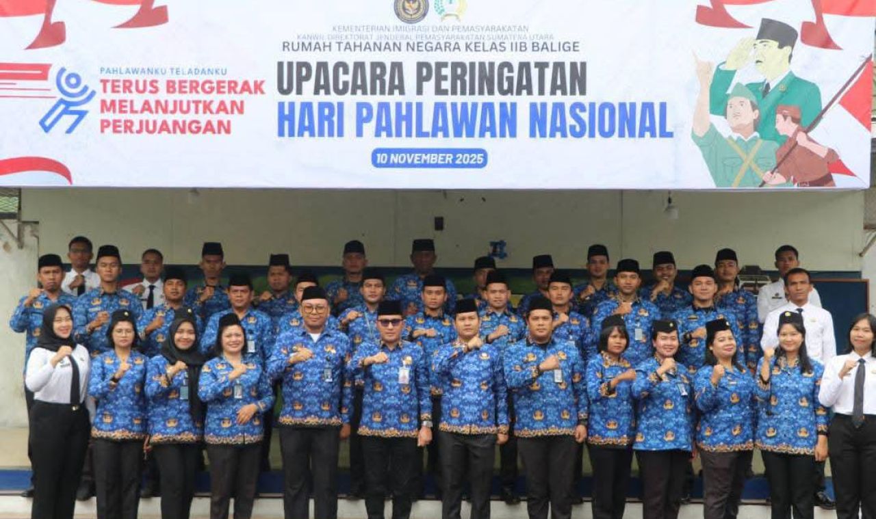 Rutan Balige Gelar Upacara Hari Pahlawan 2025, Kobarkan Semangat Pengabdian