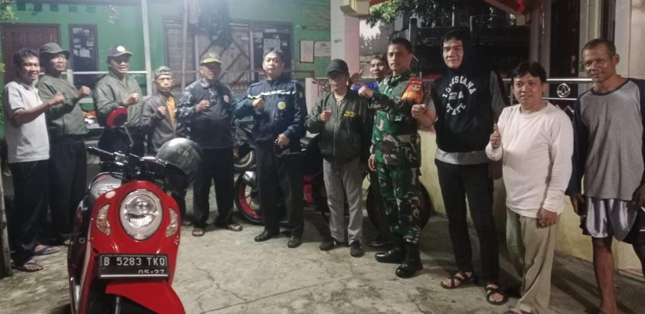 Kodim 0505/JT dan Komduk Bersinergi Gelar Patroli Siskamling di Pasar Rebo