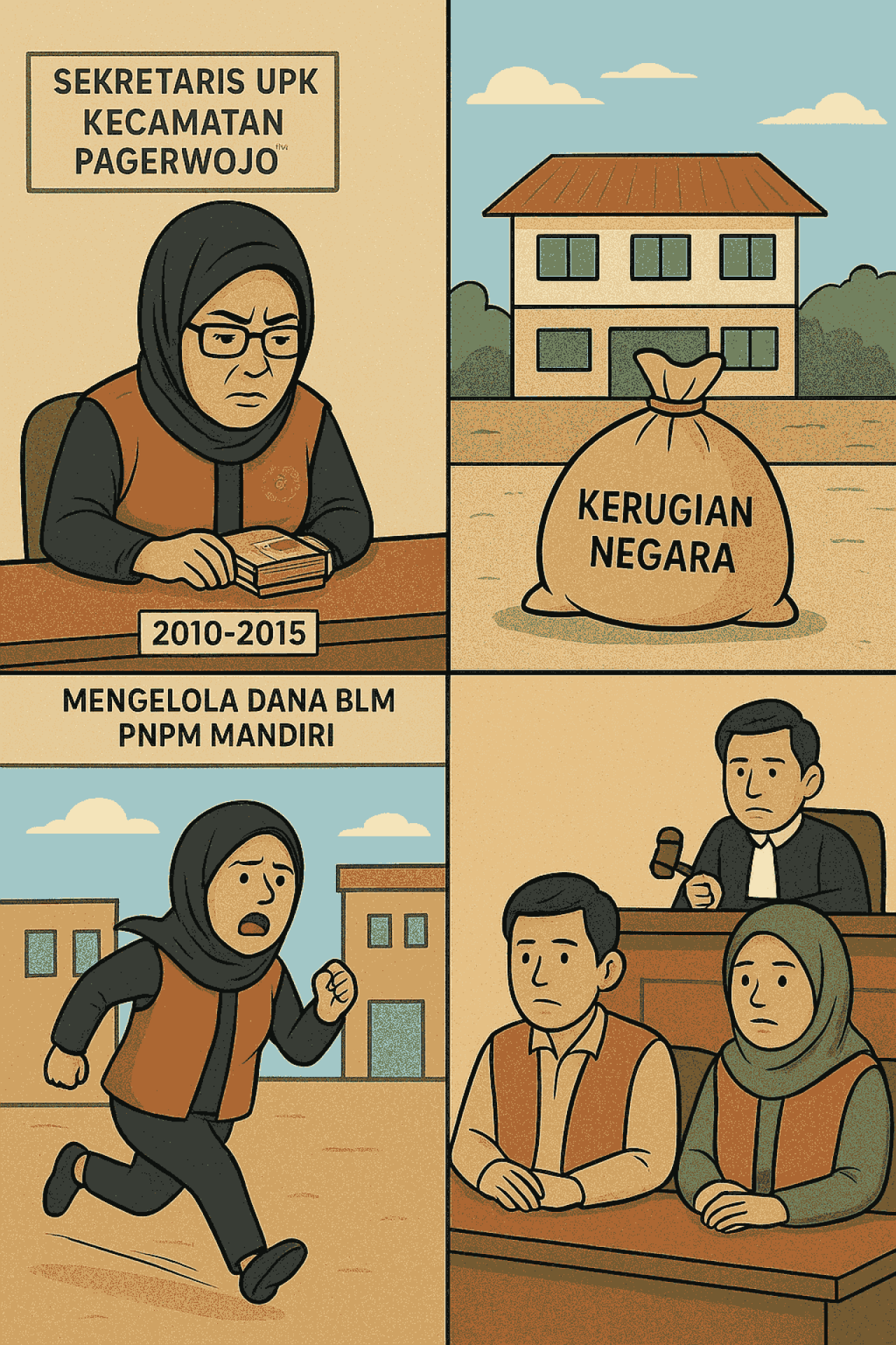 Eks Sekretaris PNPM Tulungagung Apriliana Divonis 5,5 Tahun Penjara