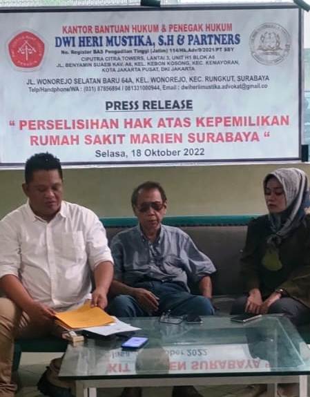 Kedua Terlapor & Dua Saksi Mangkir Atas Panggilan Polda Jatim, Dwi Heri Mustika: Berharap Perkara RS Marien Segera Naik Status Penyidikan