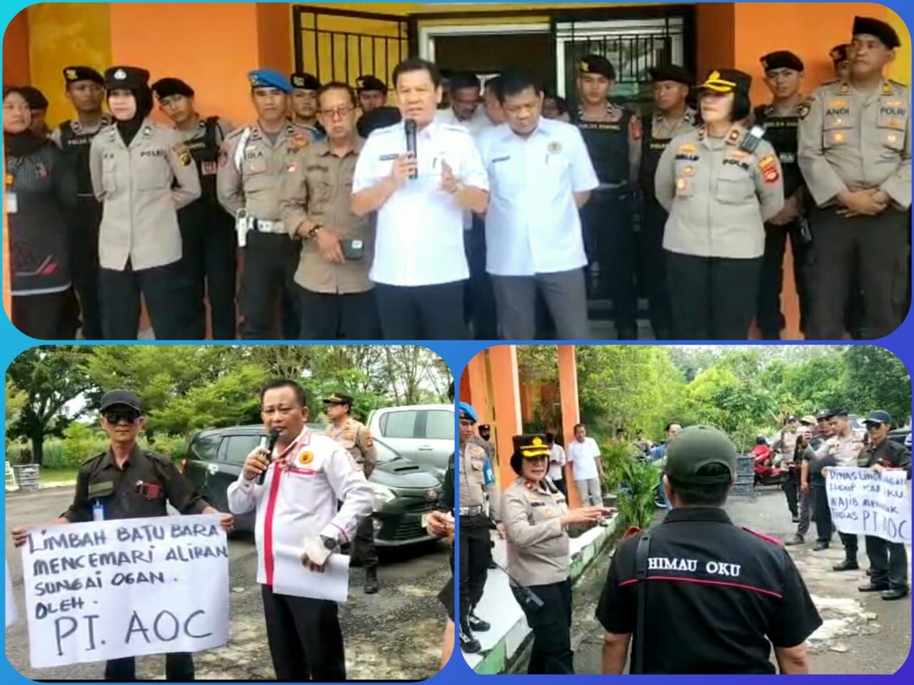 FAPO OKU Lakukan Aksi Demo Dan Mendesak Pihak DLH OKU Menindak Tegas PT. AOC Diduga Melakukan Pencemaran Lingkungan