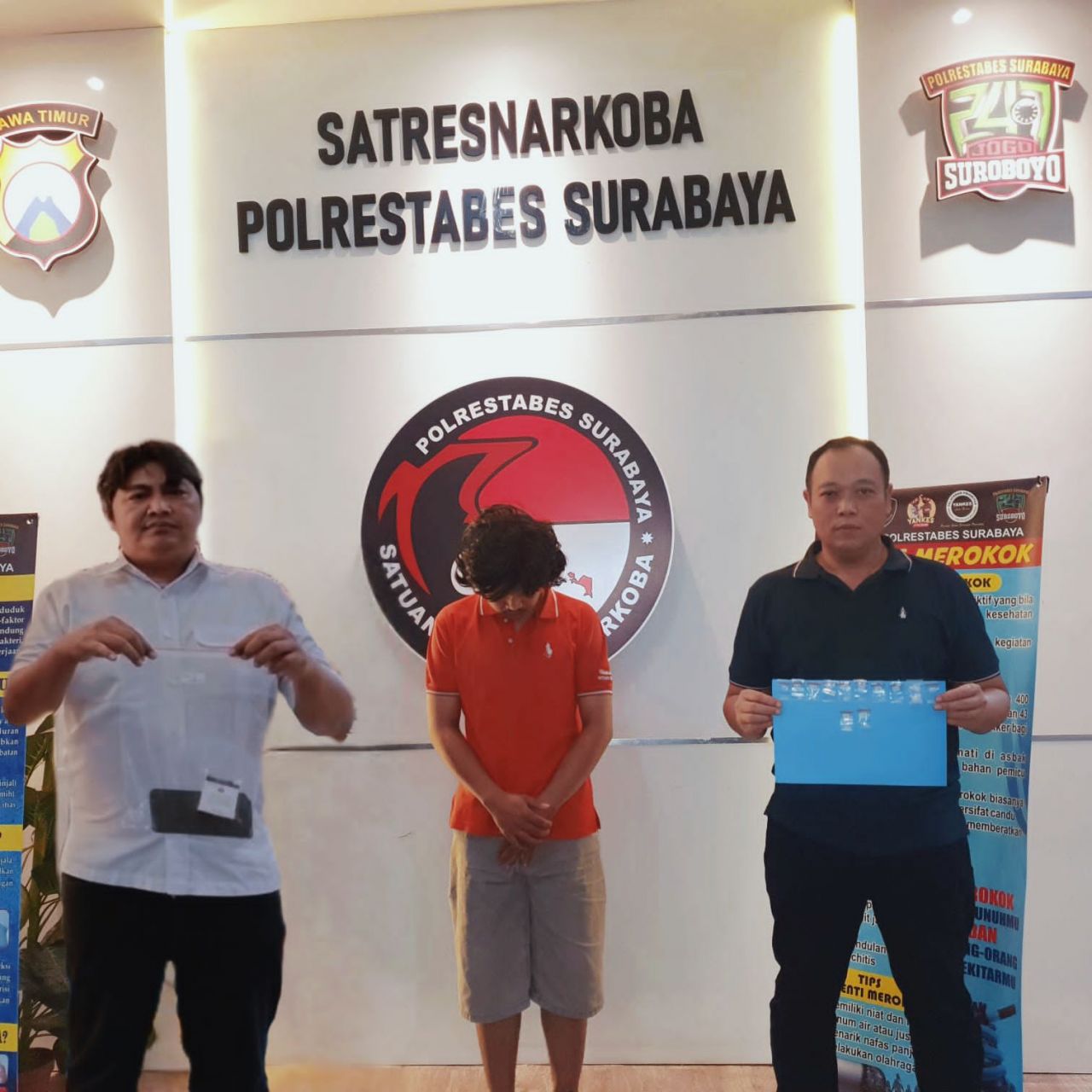 Pengedar Sabu Ditangkap Satnarkoba Polrestabes Surabaya