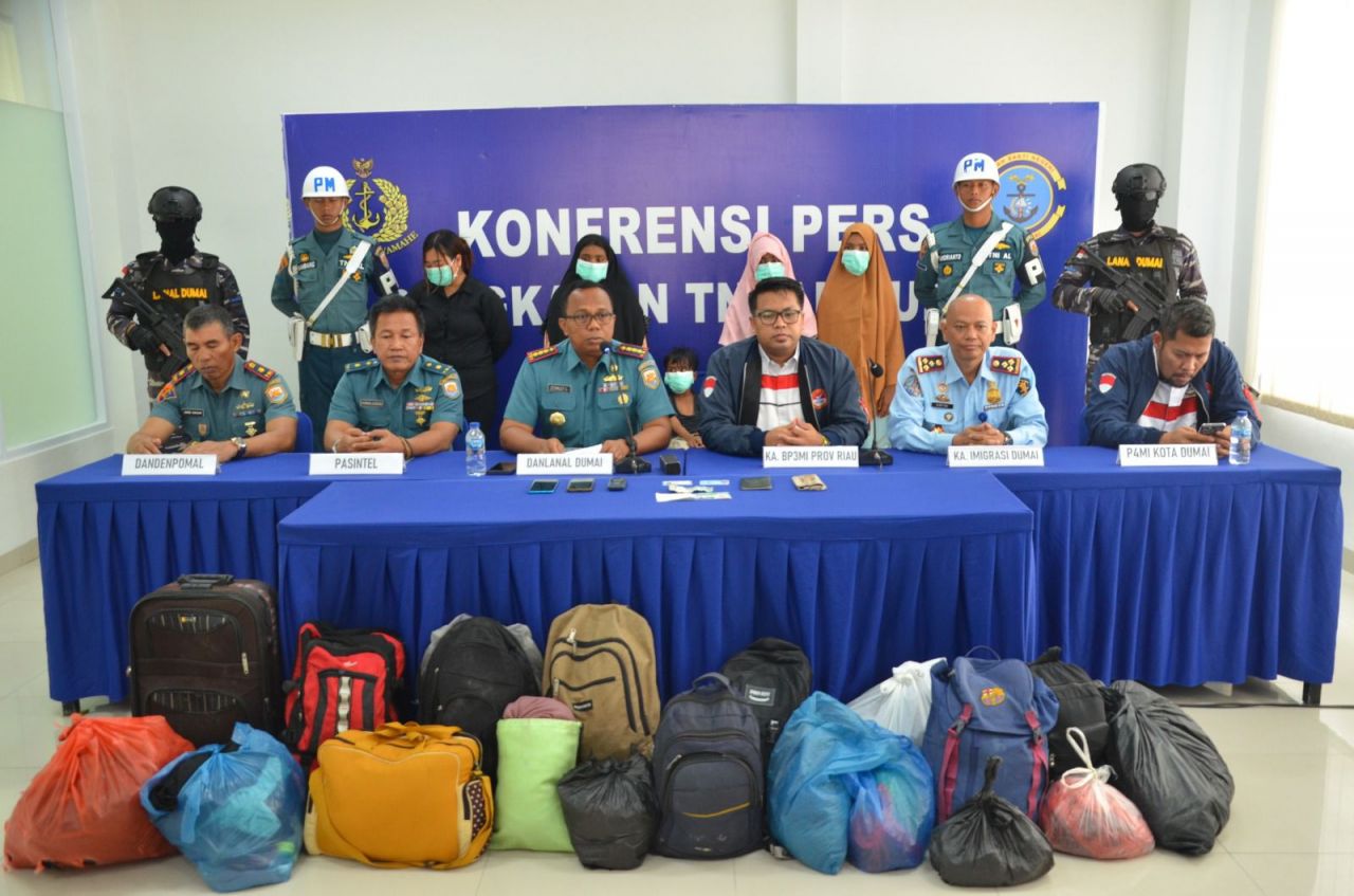 Lagi, F1QR Lanal Dumai & Satgas BAIS TNI Berhasil Gagalkan Pengiriman PMI dan WNA Illegal Menuju Malaysia