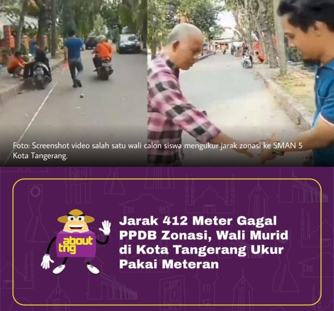 Adik Tak Lolos Pendaftaran Jalur Zonasi, Warga Kota Tangerang Ukur dengan Meteran