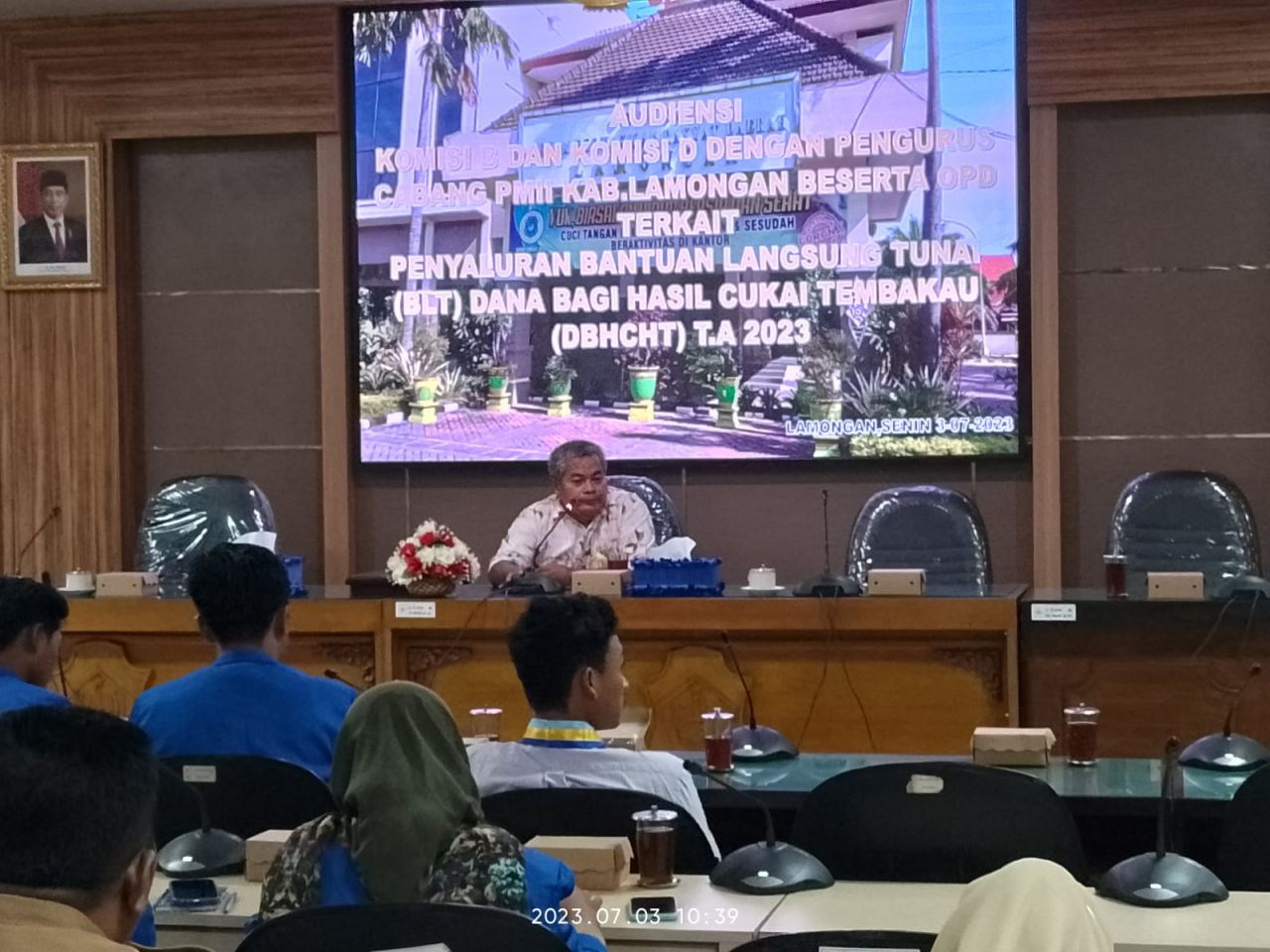 PMII dan DPRD Lamongan Audensi Soal Carut Marut Penyaluran BLT Cukai