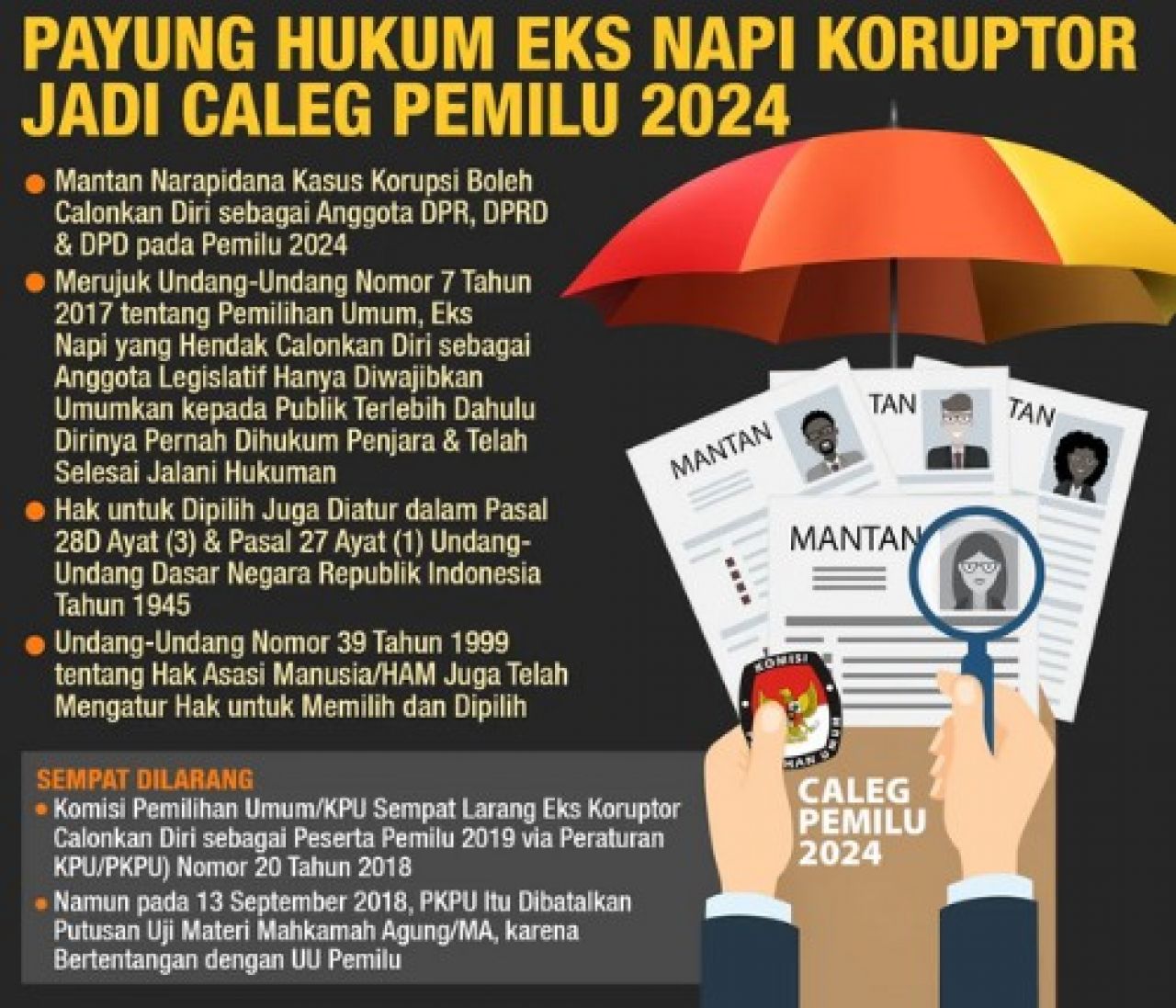 Akhirnya KPU RI Resmi Rilis 52 Bacalag dan 15 Bakal Calon DPD RI Mantan Koruptor. Siapa Saja Namanya ?