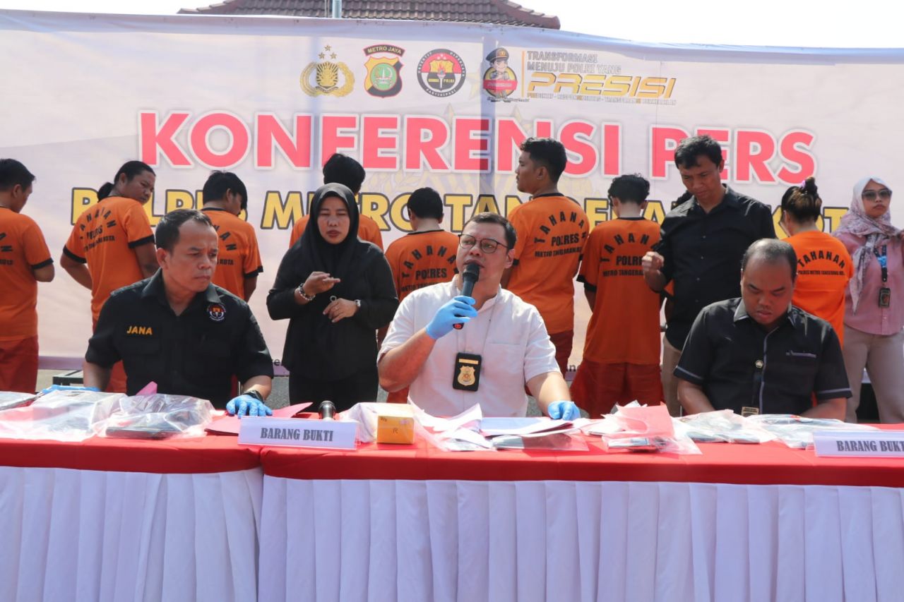 Polres Metro Tangerang Kota Tangkap 10 Tersangka Ngaku Wartawan Memeras Tamu Hotel