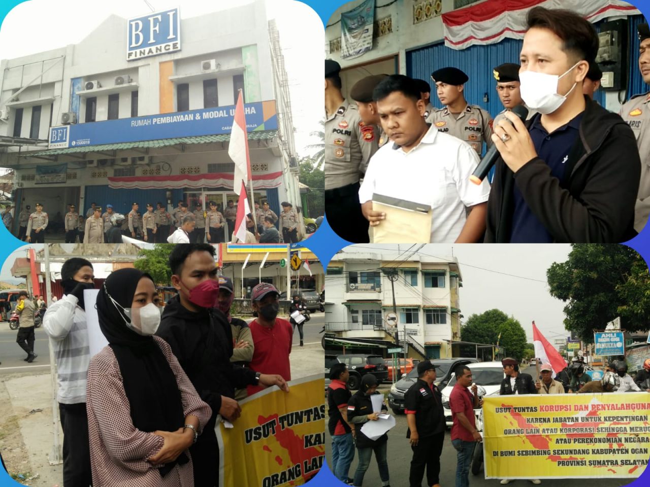 Gegara Tarik Motor Roda Dua Milik Nasabah, Kantor BFI Cabang Baturaja di Gruduk Massa