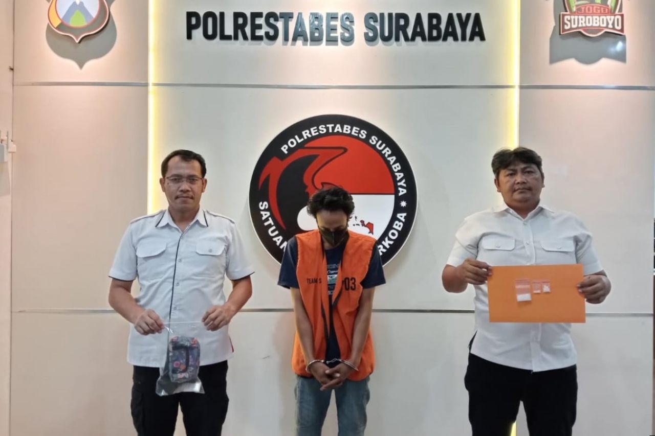 Polrestabes Surabaya Menangkap Residivis Narkoba Sidodadi, Amankan Sabu Sabu 6,55 Gram