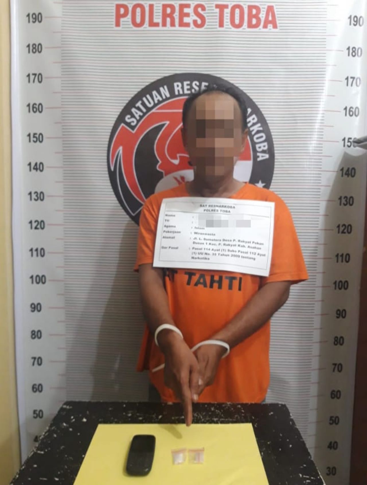 Satnarkoba Polres Toba Berhasil Ringkus BS di Warung dan Amankan 2,63 Gram Sabu Sabu