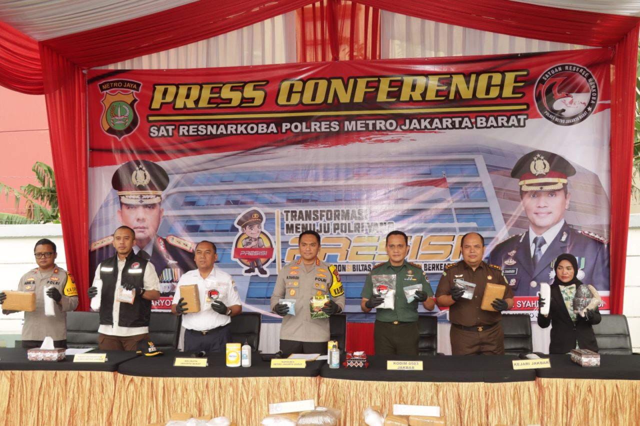 Polres Jakbar Musnahkan Narkotika Senilai 12 Miliar Rupiah