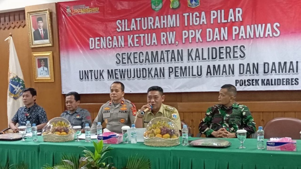Silaturahmi Polsek Kalideres Bersama 3 Pilar Wujudkan Pemilu Aman Dan Damai