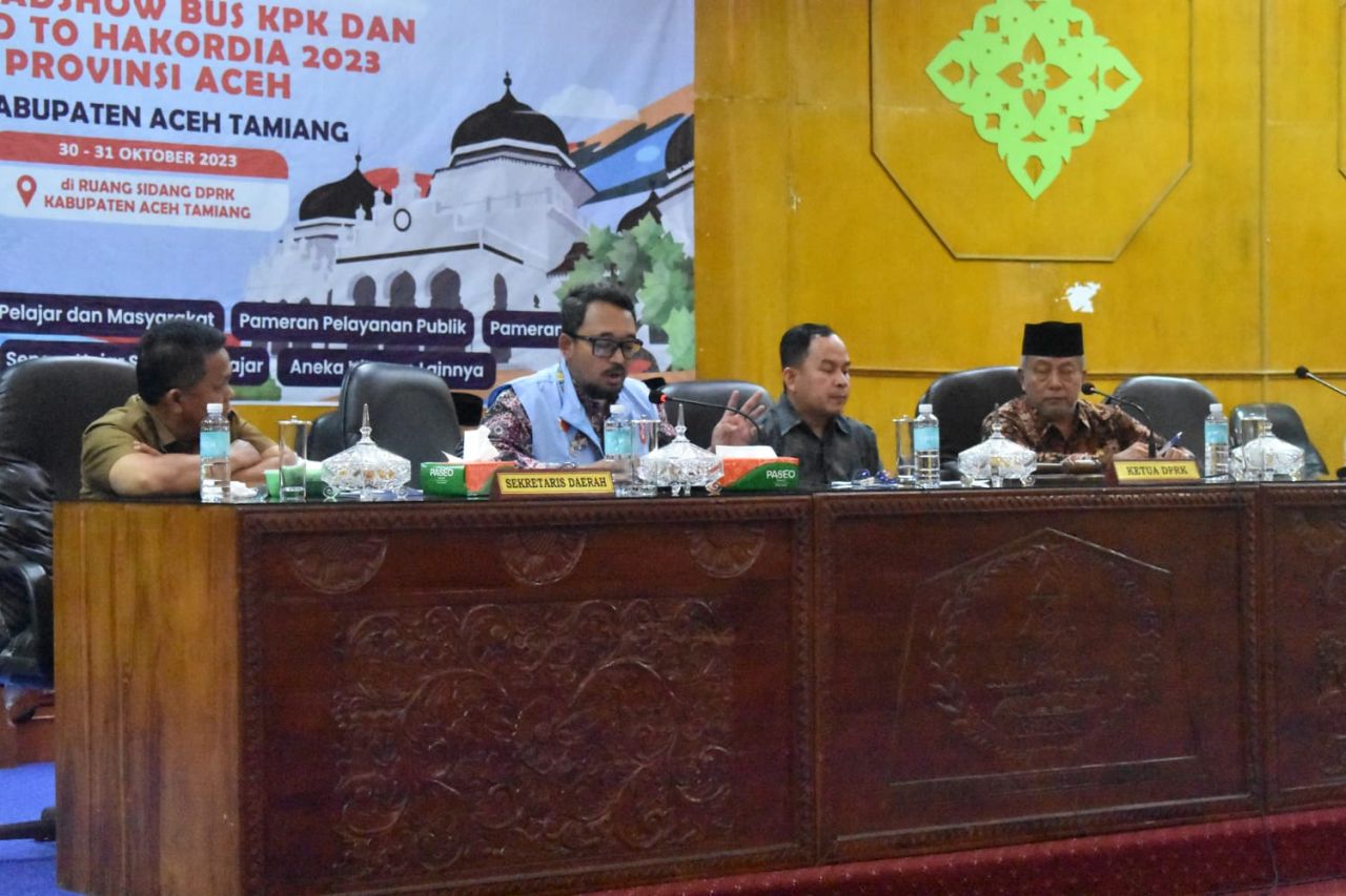 Kunjungan Pertama KPK di Aceh Tamiang Bertemakan Roadshow Bus KPK dan Road To Hakordia Aceh 2023