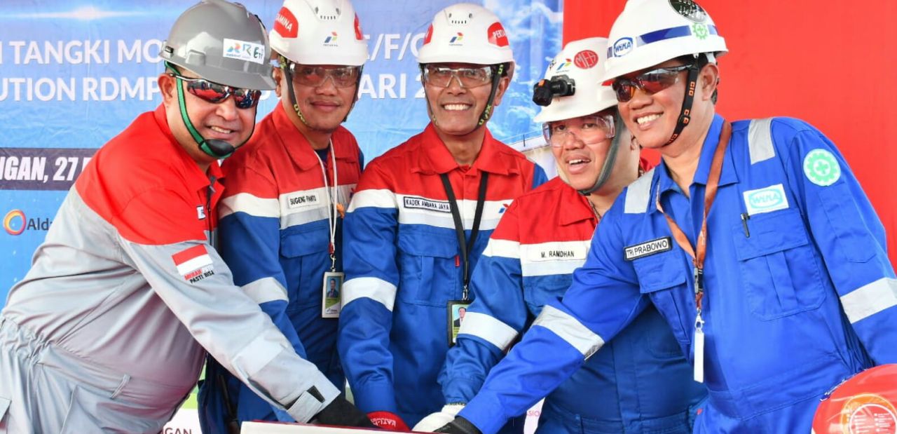 PT Kilang Pertamina Internasional RU VI Balongan Lakukan Perbaikan 4 Tangki