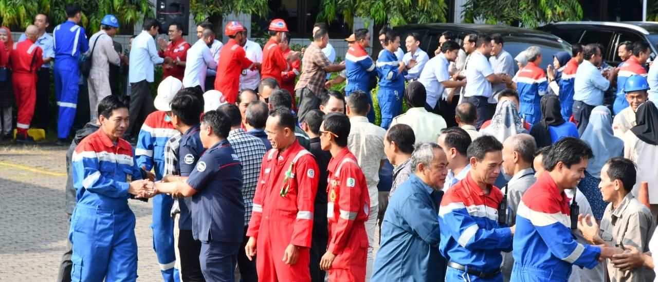 Hari Aktif Masuk Kerja, Pertamina RU VI Balongan Adakan Acara Halal Bihalal