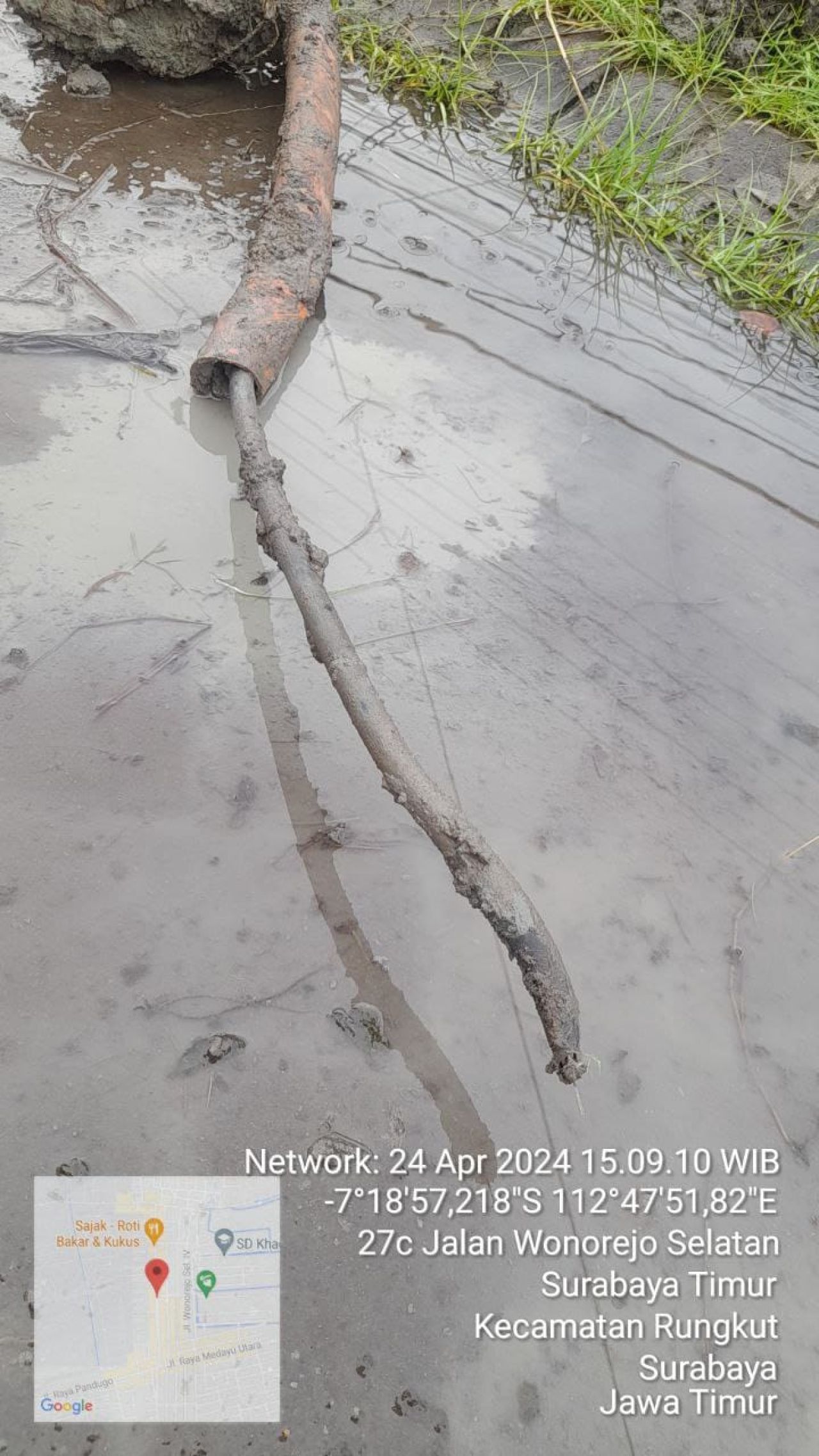 Setelah Armudji Sidak Putusnya Saluran PDAM Akibat Proyek Saluran Air Wonorejo Selatan, Kini Kabel Fiber Optik Putus