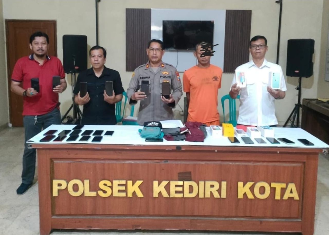 Pencopet Ponsel di Konser Sound Of Crowd Dibekuk Polisi Kota Kediri, Puluhan Unit Ponsel Berhasil Diamankan