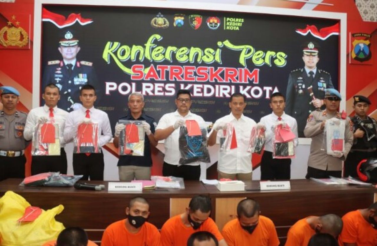 Polres Kediri Ungkap Delapan Kasus, Diantaranya Curanmor dan Amankan Belasan Tersangka