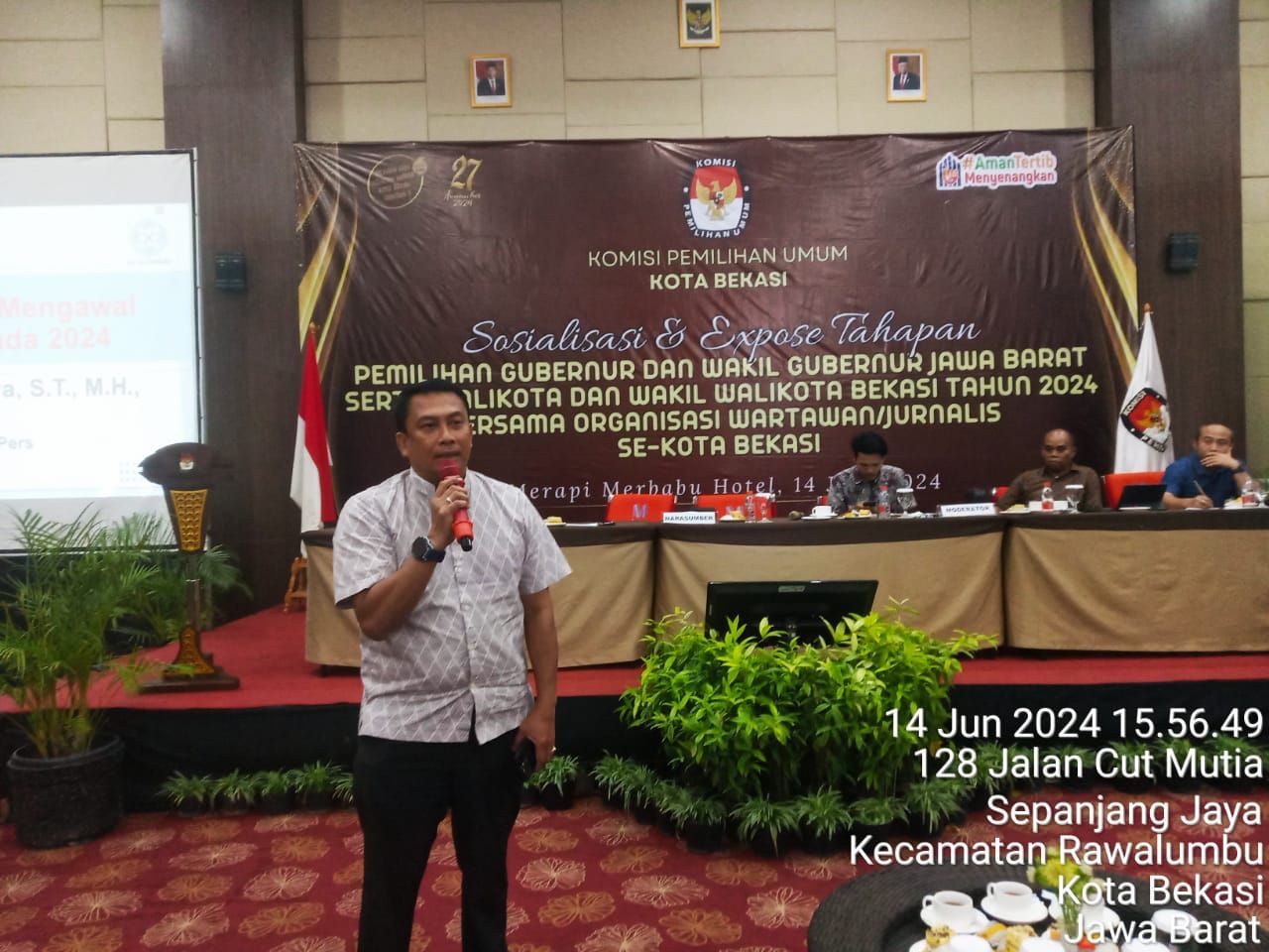 KPU Menyelenggarakan Sosialisasi Dan Expose Tahapan Pilkada Kota Bekasi Melibatkan Jajaran Organisasi Wartawan