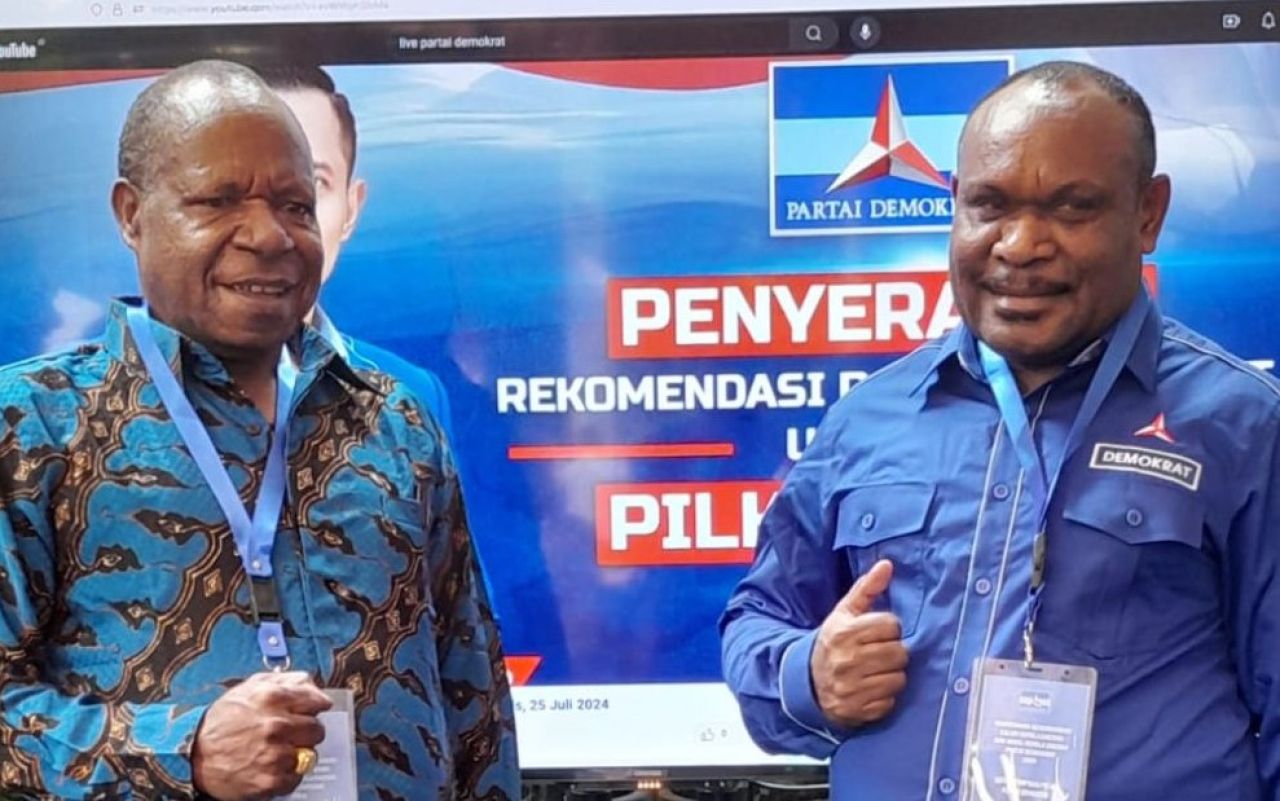 Ketum Demokrat AHY Restui Pasangan Alus UK Murib dan Menas Mayau Bertarung di Pilkada Kabupaten Puncak 2024