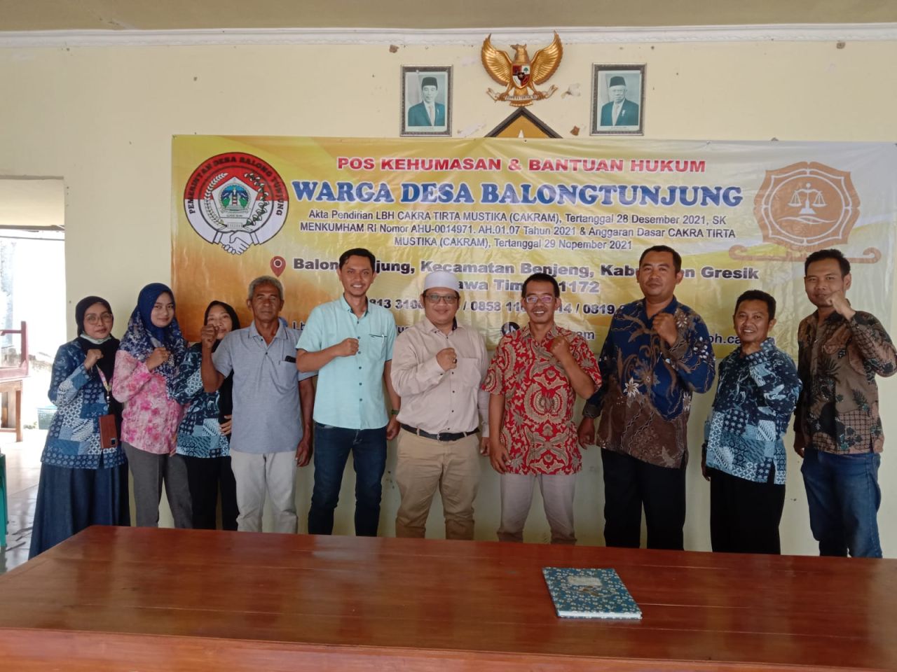 Pemdes Balongtunjung Gresik dan LBH Cakram Menjalin Kemitraan Kehumasan-Bantuan Hukum Gratis dengan Target "Zero Crime"
