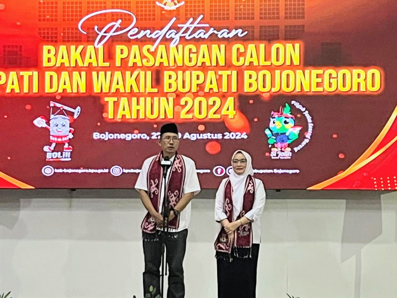 KPUD Bojonegoro Merah Merona, Kader PDIP Usung Pendaftaran Bapaslon Teguh – Farida
