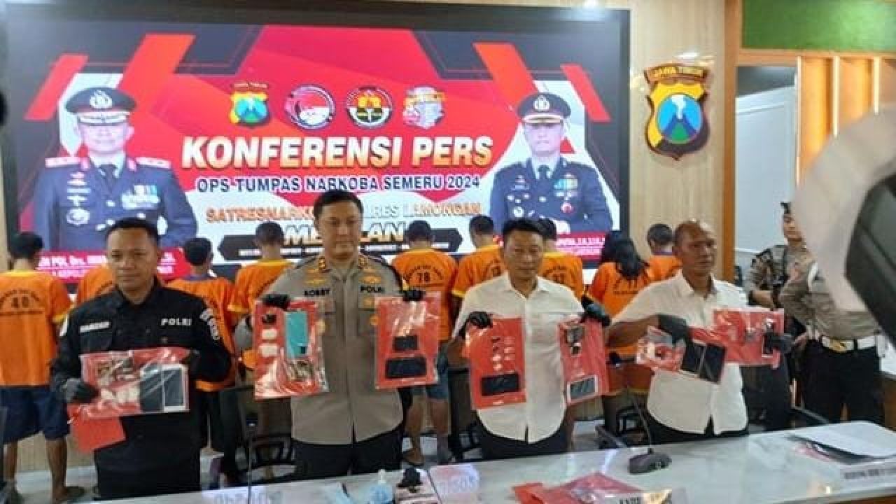 Polres Lamongan Berhasil Meringkus Sebelas Tersangka Narkoba