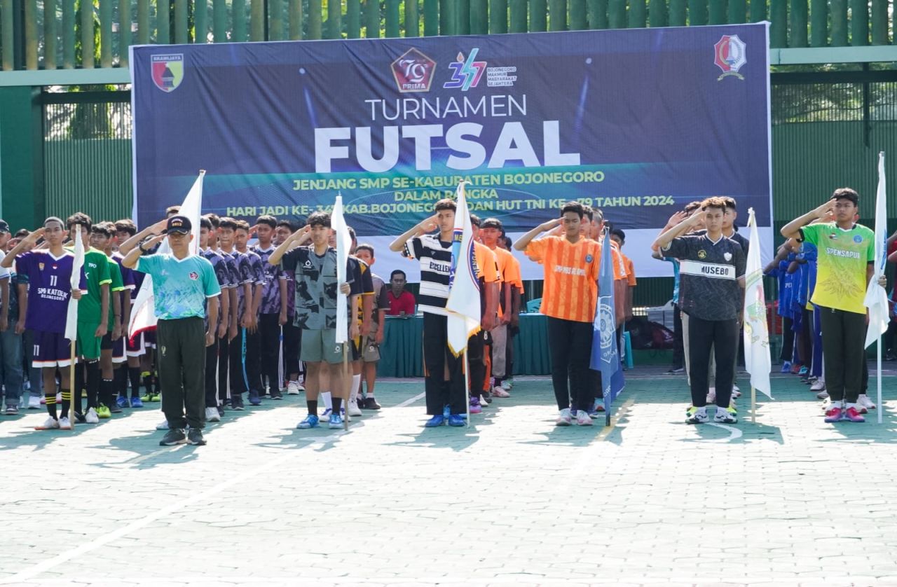 Turnamen Futsal Tingkat SMP Kodim 0813 Bojonegoro Resmi Dimulai