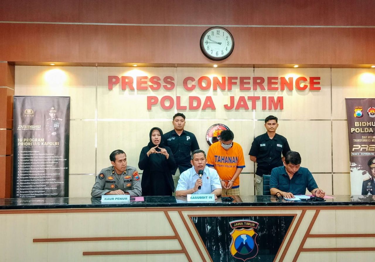 Polda Jatim Ungkap Perkara Kekerasan Fisik dan Pencabulan Anak Dibawah Umur, Pelaku Adalah Ayah Kandungnya Korban