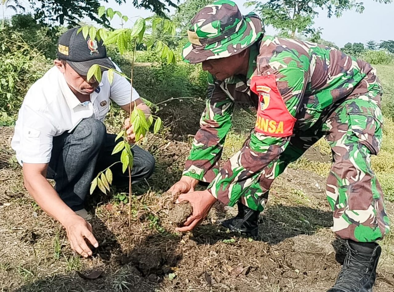Pembinaan Lingkungan Hidup, Kodim Bojonegoro dan Masyarakat Tanam Ribuan Bibit Pohon Penghijauan
