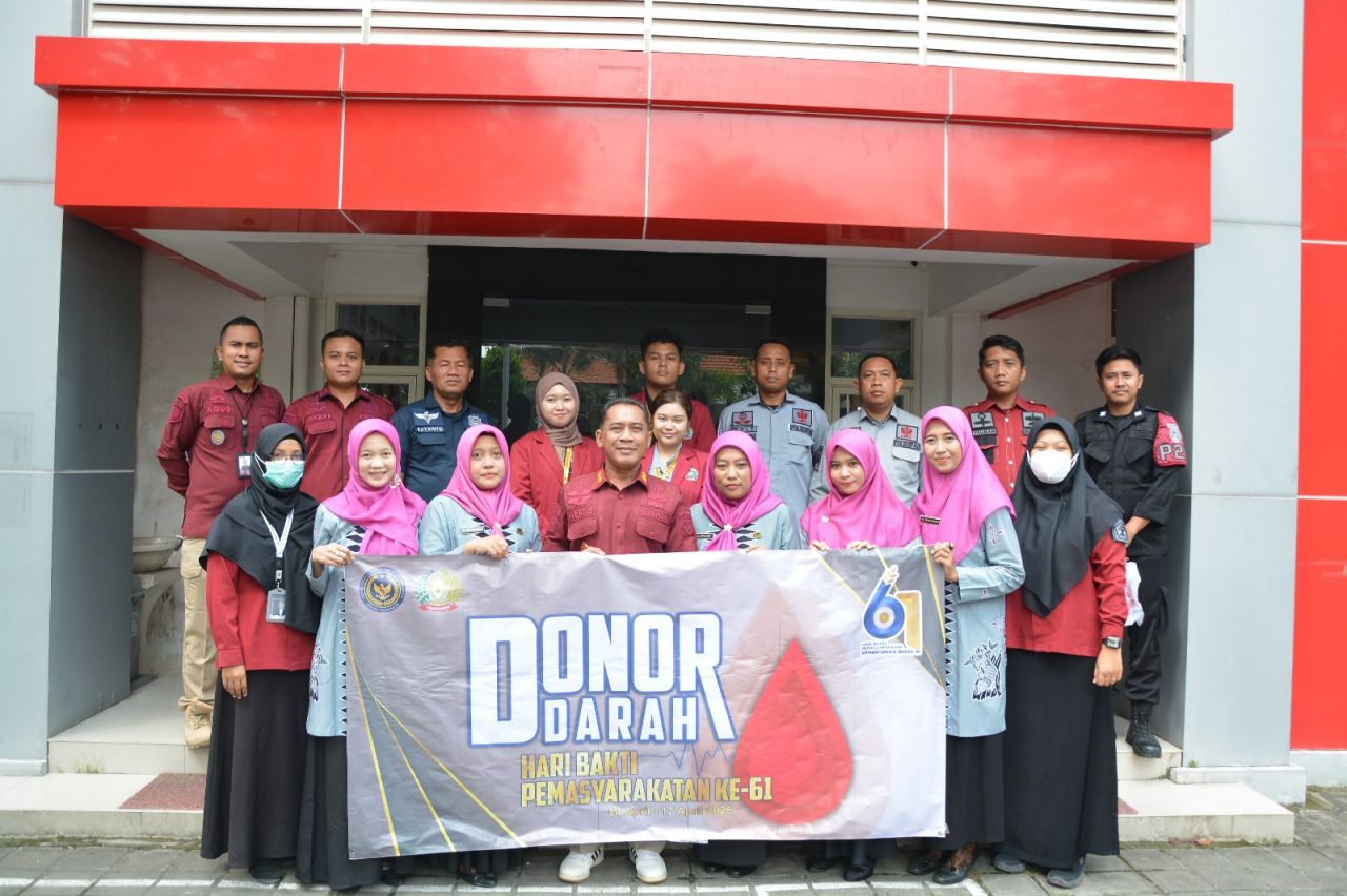 Peringati HBP KE-61, Lapas Lamongan Gelar Aksi Donor Darah di PMI Lamongan