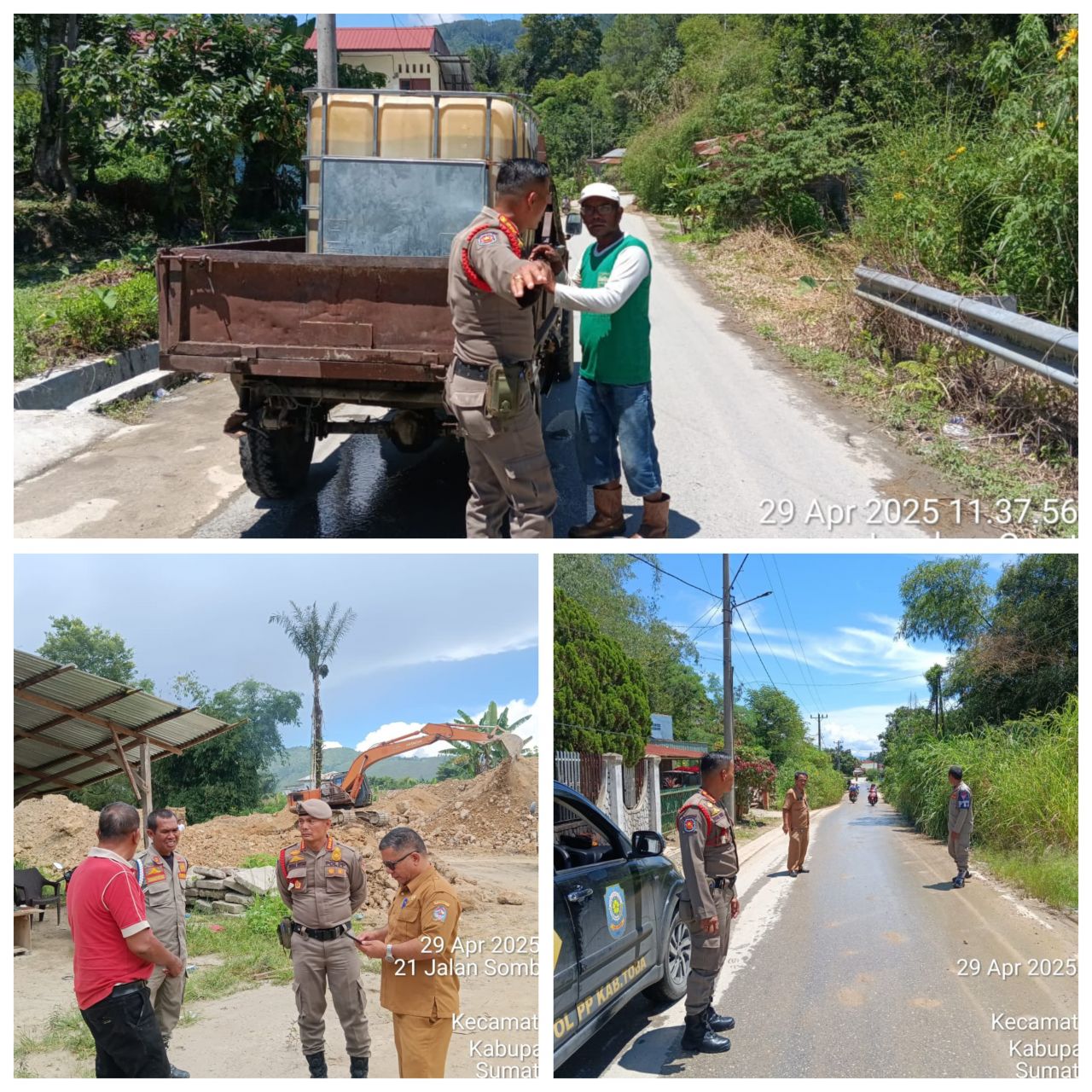 Satpol PP Kabupaten Toba Minta Pengusaha Geovani Star Supaya Membersihkan Jalan Balige III