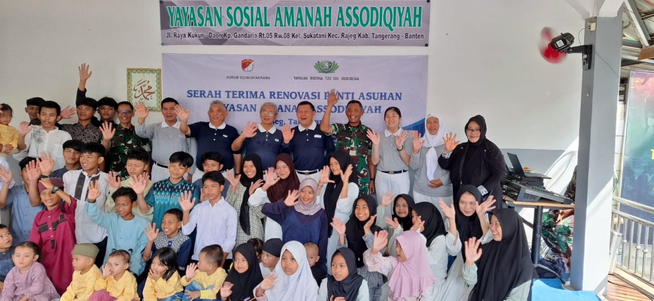 Korem 052/Wkr dan Yayasan Buddha Tzu Chi Indonesia Resmikan Hasil Renovasi Panti Asuhan Yayasan Amanah Assodiqiyah