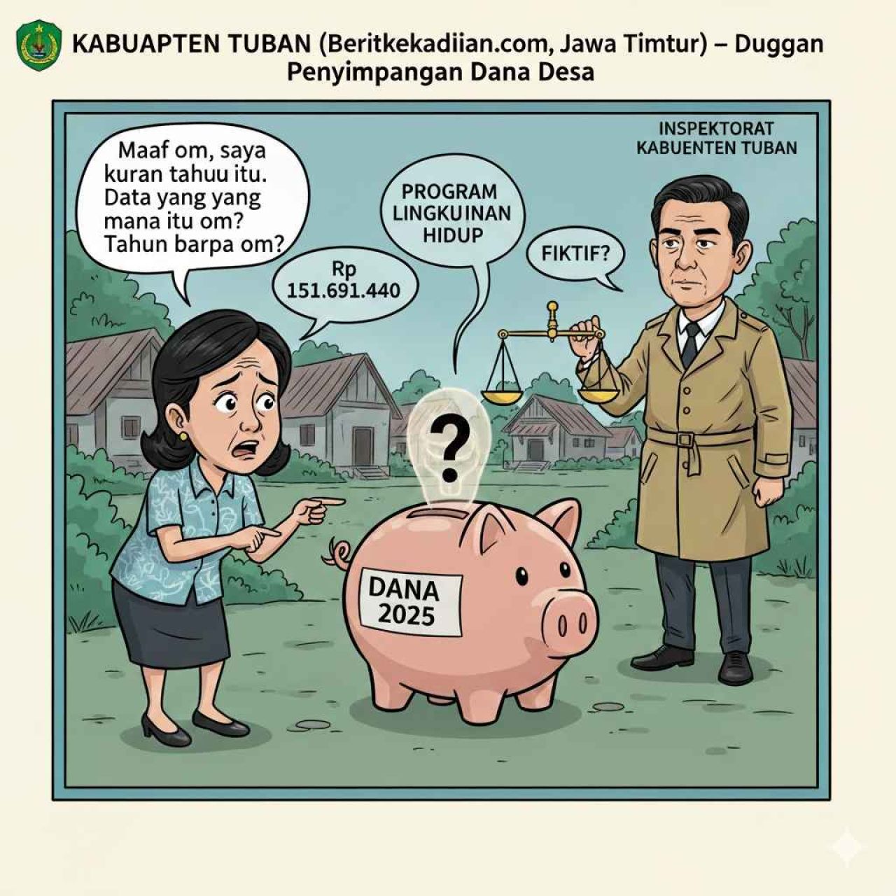 Dana Desa Cengkong Tuban Diduga Fiktif Rp 151 Juta, Warga Desak Inspektorat Bertindak