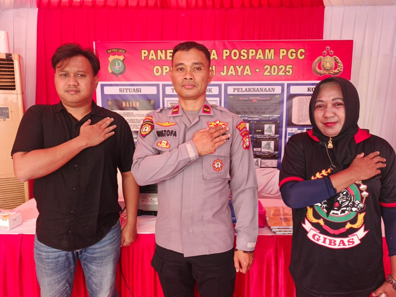 Sinergi Polri dan Ormas GIBAS Jaga Kondusivitas PGC Cililitan